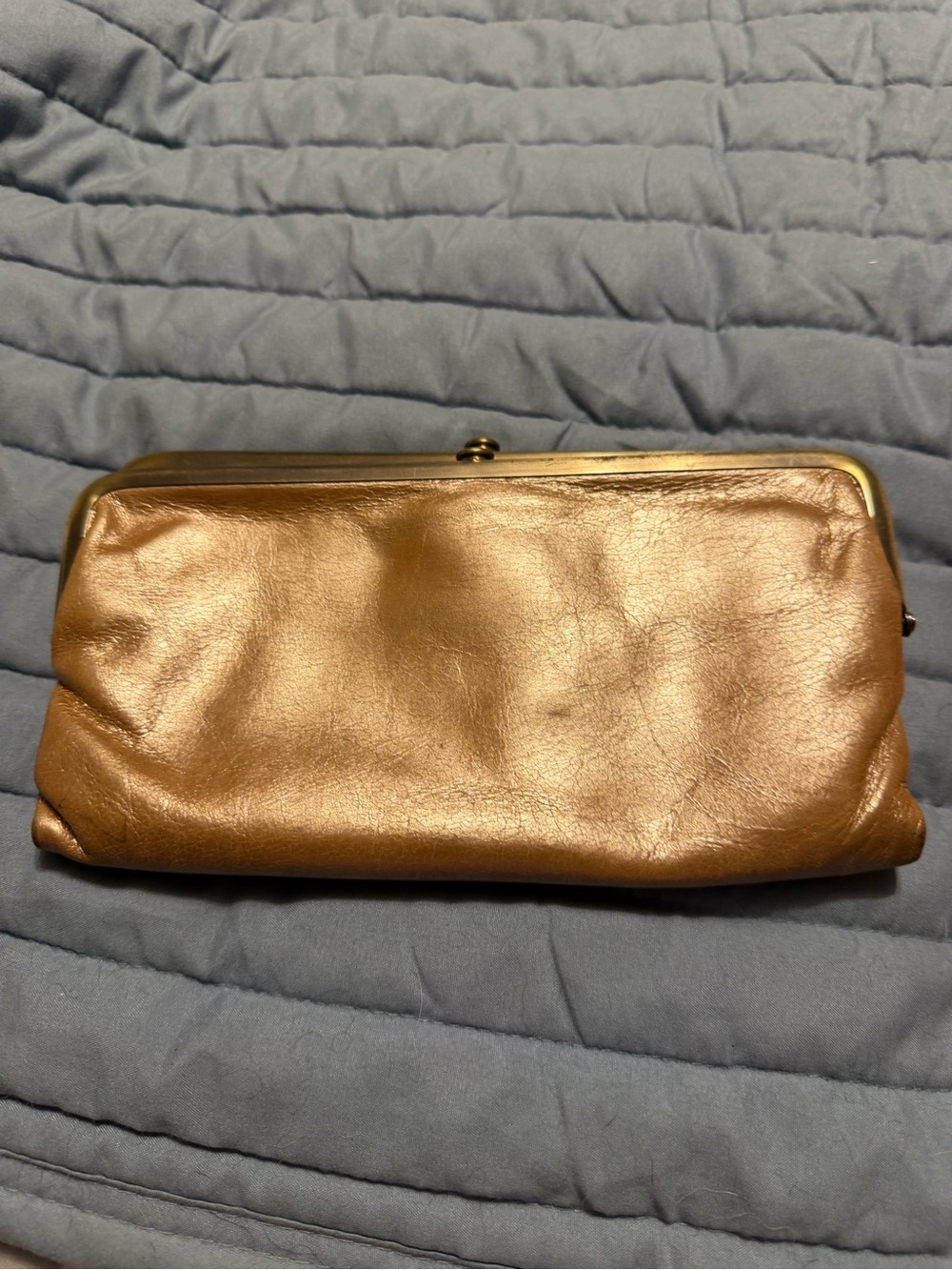 HOBO Lauren Metallic Bronze Clutch Wallet